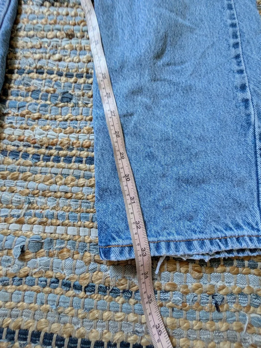 Vtg 1999 Levi’s 505 Orange Tab Jeans Distressed Workwear 100% Cotton
